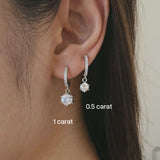 Moissanite Aurora Drop Hoops