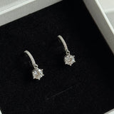 Moissanite Aurora Drop Hoops