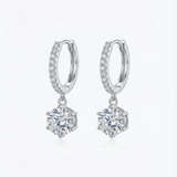 Moissanite Aurora Drop Hoops