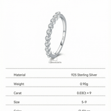 Moissanite Line Ring