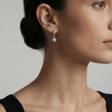 Moissanite Aurora Drop Hoops