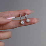 Moissanite Aurora Drop Hoops