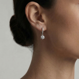 Moissanite Aurora Drop Hoops