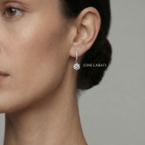 Moissanite Aurora Drop Hoops